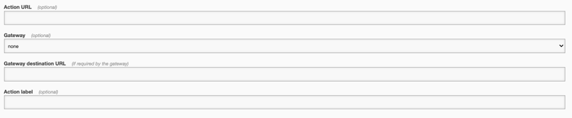 Gateway Destination URL