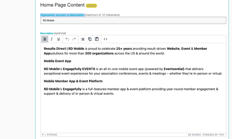 Organization Acronym