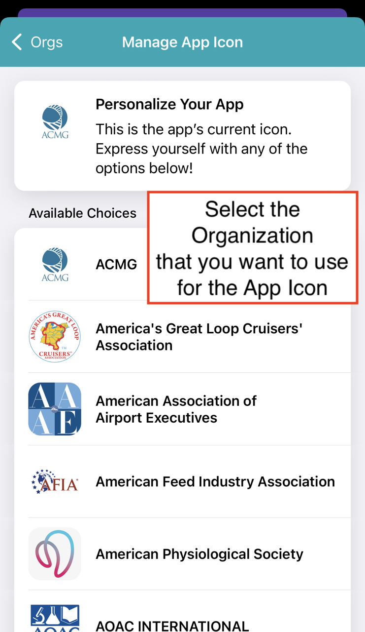 Selecting Branded App Icon
